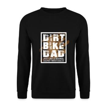 Dirt Bike Dad like a normal Dad but much cooler - Unisex Sweatshirt - black - Front - Alina (178cm) & Michal (187cm)