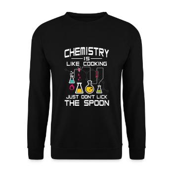 Chemistry like Cooking just don't lick the Spoon - Sweat-shirt Unisexe - noir - Devant - Alina (178cm) & Michal (187cm)