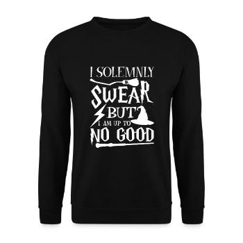 I solemnly swear but i am up to no good - Unisex Pullover - Schwarz - Vorne - Alina (178cm) & Michal (187cm)