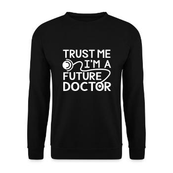 Trust me i'm a future doctor - emergency - Unisex Pullover - Schwarz - Vorne - Alina (178cm) & Michal (187cm)