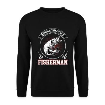 Angler fisherman fishing fishing fish fishing fish - Unisex Sweatshirt - black - Front - Alina (178cm) & Michal (187cm)