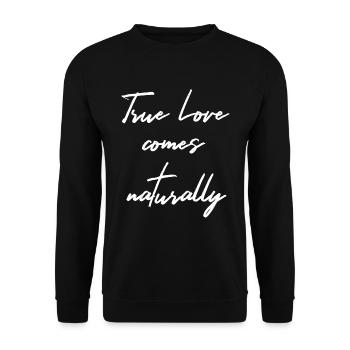 Dire amour Se sentir partenaire d’amitié familiale - Sweat-shirt Unisexe - noir - Devant - Alina (178cm) & Michal (187cm)