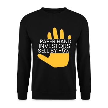 Paper hands sell by -5% - Unisex Sweatshirt - black - Front - Alina (178cm) & Michal (187cm)