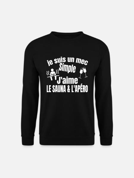 sauna et apéro - Sweat-shirt Unisexe - noir
