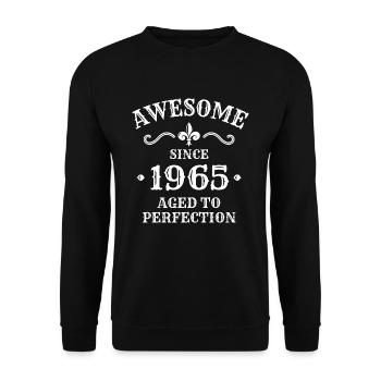 1965 Cadeau - Sweat-shirt Unisexe - noir - Devant - Alina (178cm) & Michal (187cm)