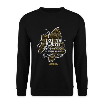 Whisky Islay disant tourbe de mon cœur - Sweat-shirt Unisexe - noir - Devant - Alina (178cm) & Michal (187cm)
