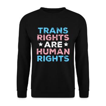 Trans Rights Are Human Rights LGBT Pride - Sweat-shirt Unisexe - noir - Devant - Alina (178cm) & Michal (187cm)