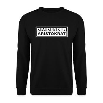 DIVIDENDEN ARISTOKRAT - Unisex Pullover - Schwarz - Vorne - Alina (178cm) & Michal (187cm)