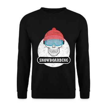 Snowboard cadeau de snowboard sport d'hiver - Sweat-shirt Unisexe - noir - Devant - Alina (178cm) & Michal (187cm)
