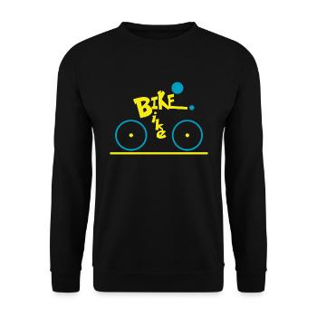 Simple bike design - Unisex Sweatshirt - black - Front - Alina (178cm) & Michal (187cm)
