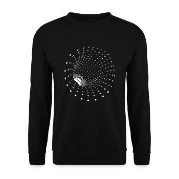 Geometric Vector Funnel Circles Figure - Unisex Sweatshirt - black - Front - Alina (178cm) & Michal (187cm)