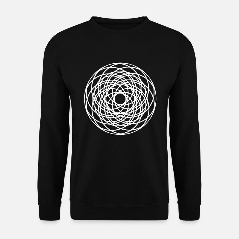 Geometrisches Kreis Mandala - Unisex Pullover - Schwarz