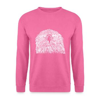 Adler Portrait für Vogelbeobachter - Unisex Pullover - Pink - Vorne