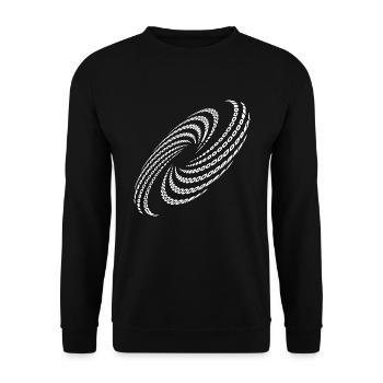 Twisted Spiral Planet Whirlpool Formation - Unisex Sweatshirt - black - Front - Alina (178cm) & Michal (187cm)