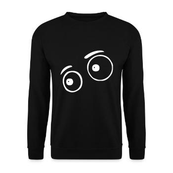 Funny eyes - Unisex Sweatshirt - black - Front - Alina (178cm) & Michal (187cm)