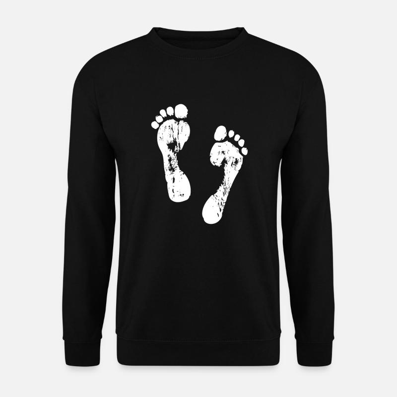 Footprints in the sand - Unisex Sweatshirt - black