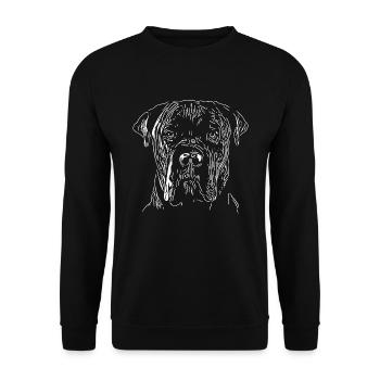 Dog portrait for proud dog owners - Unisex Sweatshirt - black - Front - Alina (178cm) & Michal (187cm)