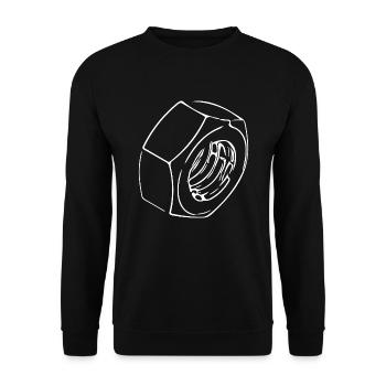 Écrou à vis avec filetage vintage - Sweat-shirt Unisexe - noir - Devant - Alina (178cm) & Michal (187cm)