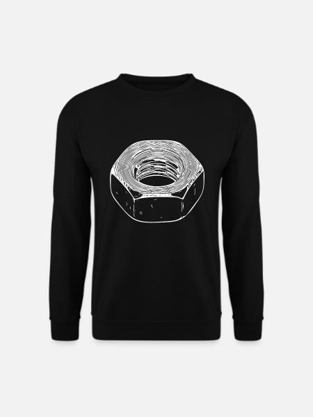 Schraubenmutter mit vintage Oberfläche - Unisex Pullover - Schwarz
