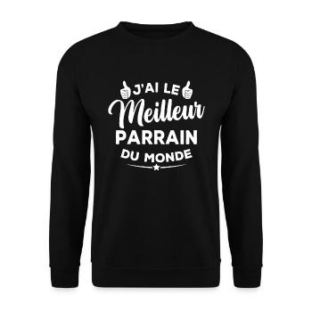 J'ai le meilleur parrain du monde - Sweat-shirt Unisexe - noir - Devant - Alina (178cm) & Michal (187cm)