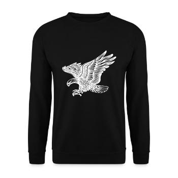 Eagles in flight for bird lovers and falconers - Unisex Sweatshirt - black - Front - Alina (178cm) & Michal (187cm)