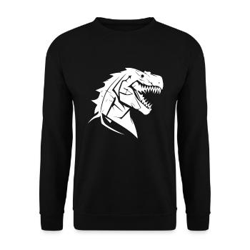 Conception de tatouage de dinosaure T-Rex sinistre - Sweat-shirt Unisexe - noir - Devant - Alina (178cm) & Michal (187cm)