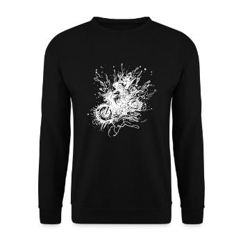 Racing Moto Tattoo Splash Style - Sweat-shirt Unisexe - noir - Devant - Alina (178cm) & Michal (187cm)