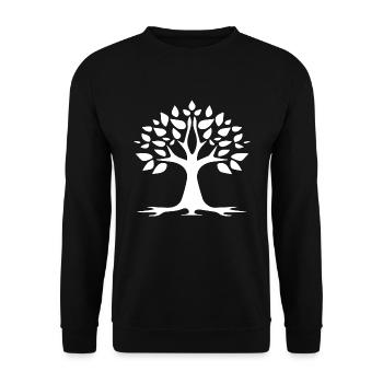 Stylized Tree Simple Tattoo Logo - Sweat-shirt Unisexe - noir - Devant - Alina (178cm) & Michal (187cm)