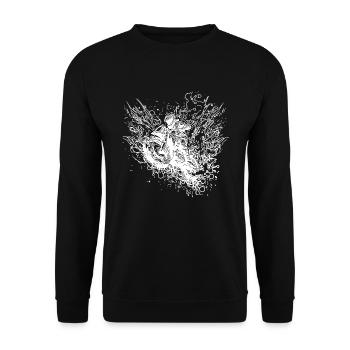 Terrain Motorcycling Motorcycle Splash Style - Unisex Sweatshirt - black - Front - Alina (178cm) & Michal (187cm)