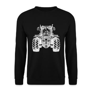 Heavy tractor Large field field tractor - Unisex Sweatshirt - black - Front - Alina (178cm) & Michal (187cm)