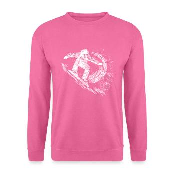Tiefschnee Snowboard Ride Jump Style Move - Unisex Pullover - Pink - Vorne