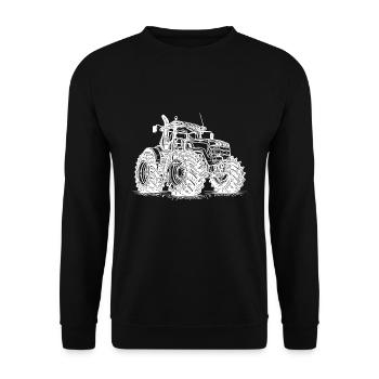 Heavy Agricultural Machinery Field Engine Tractors - Unisex Sweatshirt - black - Front - Alina (178cm) & Michal (187cm)