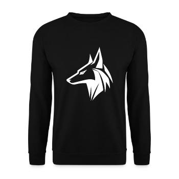 Noble Wolf Head Portrait Tattoo Style - Unisex Sweatshirt - black - Front - Alina (178cm) & Michal (187cm)
