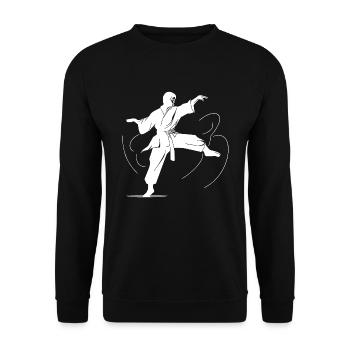 Compétition d’arts martiaux de karaté - Sweat-shirt Unisexe - noir - Devant - Alina (178cm) & Michal (187cm)