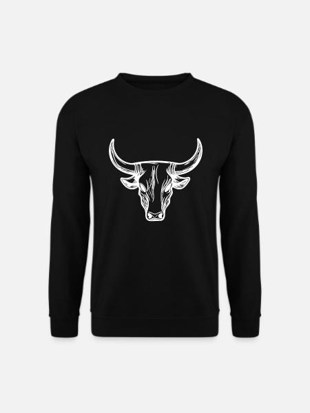 Bull Grill Logo Taurus Mythology Style - Unisex Sweatshirt - black