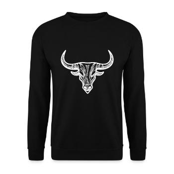 Signe du zodiaque Taureau Astrologie Taureau Mythologie - Sweat-shirt Unisexe - noir - Devant - Alina (178cm) & Michal (187cm)