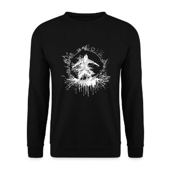Secret Master Pose Magical Martial Arts Circle - Unisex Sweatshirt - black - Front - Alina (178cm) & Michal (187cm)