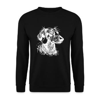 Cute Dachshund Portrait for Dachshund Mom - Unisex Sweatshirt - black - Front - Alina (178cm) & Michal (187cm)