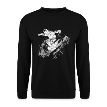 Deep Snow Snowboard Move Ride Jump Style - Unisex Sweatshirt - black - Front - Alina (178cm) & Michal (187cm)