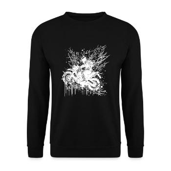 Passion Moto Tattoo Style Vélo - Sweat-shirt Unisexe - noir - Devant - Alina (178cm) & Michal (187cm)