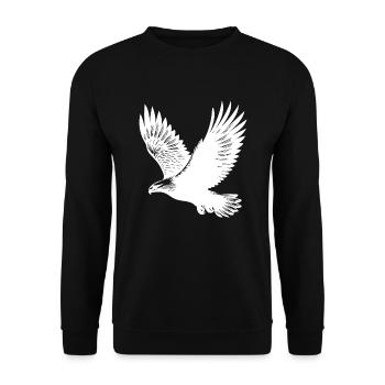 Aigle élégant sur d’immenses ailes - Sweat-shirt Unisexe - noir - Devant - Alina (178cm) & Michal (187cm)