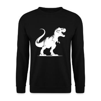 Dinosaure T-Rex massif - Tyrannosaurus Dino - Sweat-shirt Unisexe - noir - Devant - Alina (178cm) & Michal (187cm)