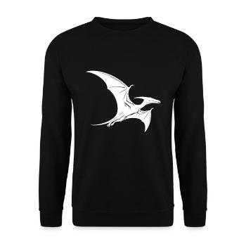 Dino Pteranodon Flying Dinosaur Pterosaur - Unisex Sweatshirt - black - Front - Alina (178cm) & Michal (187cm)