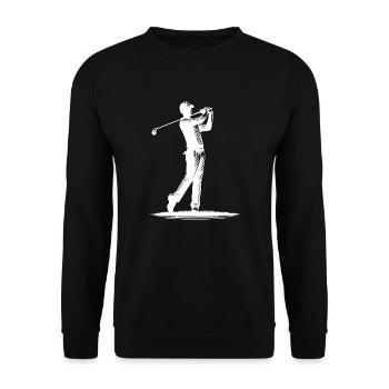 Golf player on the golf course Sports Golf game - Unisex Sweatshirt - black - Front - Alina (178cm) & Michal (187cm)