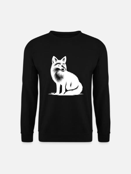 Cute cunning fox - Unisex Sweatshirt - black