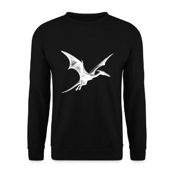 Pterosaur Dino Pteranodon Flying Dinosaur - Unisex Sweatshirt - black - Front - Alina (178cm) & Michal (187cm)