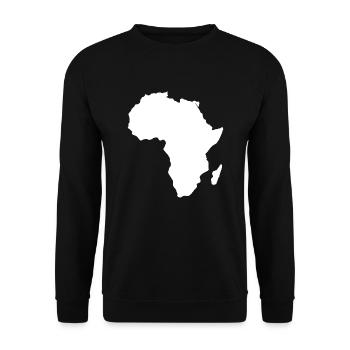 Kontinent Afrika Silhouette - Unisex Pullover - Schwarz - Vorne - Alina (178cm) & Michal (187cm)