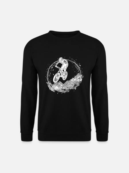 Radfahrer Fahrrad Schlamm Abfahrt Sprung - Unisex Pullover - Schwarz