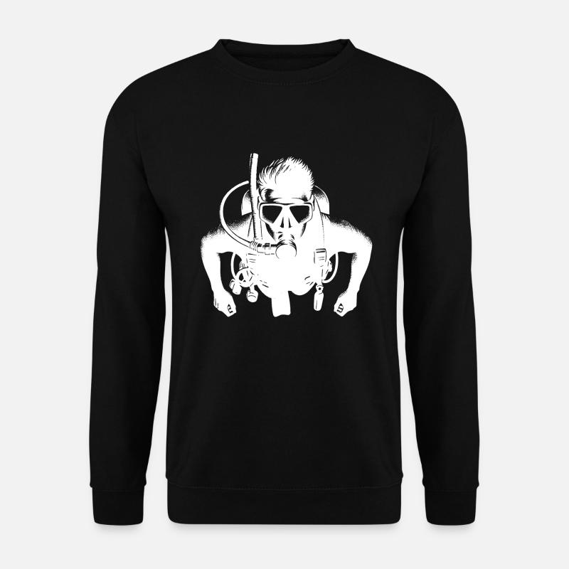 Sport Taucher mit Geräte Ausrüstung - Unisex Pullover - Schwarz