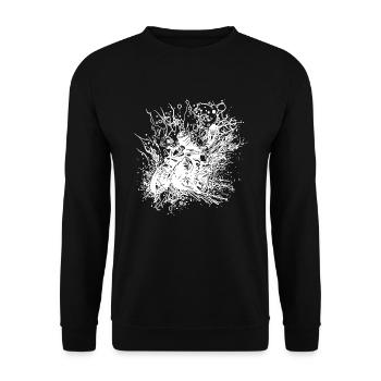 Motorrad Bikerstyle Custombike Rennsport Splash - Unisex Pullover - Schwarz - Vorne - Alina (178cm) & Michal (187cm)